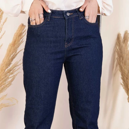 شلوارجین دخترونه مام فیت 14637 ZARA