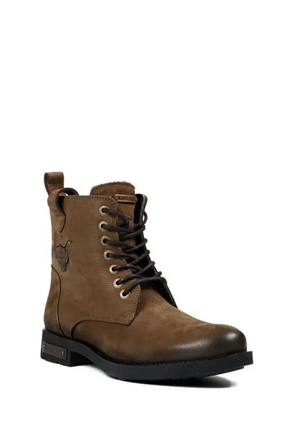 چکمه و چکمه مردانه خاکی شسته Nubuck مقاوم در برابر آب و سرما 102 17640-M