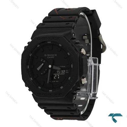 ساعت مچی کاسیو جیشاک GA2100 مردانه مشکی بند طرحدار Casio-7330-G