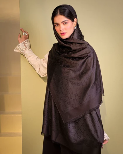 شال ابریشم ژاکارد گوچی