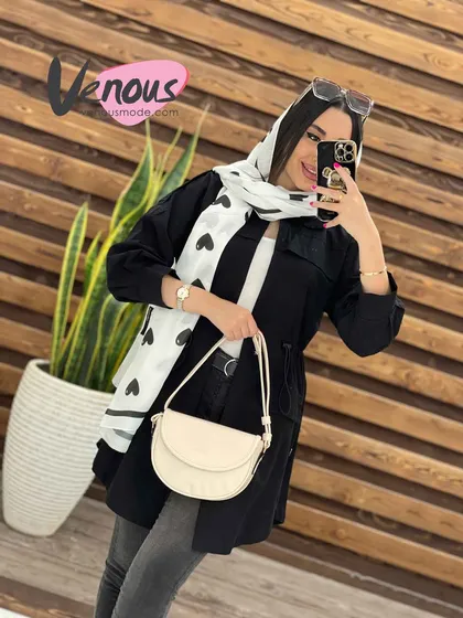مانتو لینن ژیله دار سه دکمه