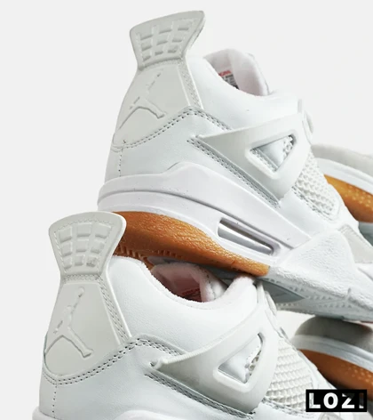 کتانی ساق‌دار زنانه و مردانه سفید Nike air jordan 4 مدل 6597