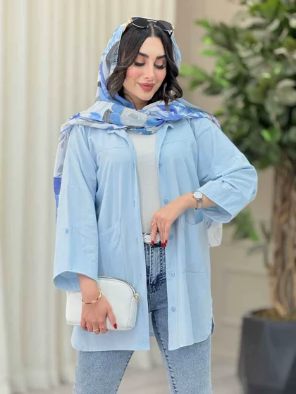 مانتو جیب برش‌دار پایین هلال