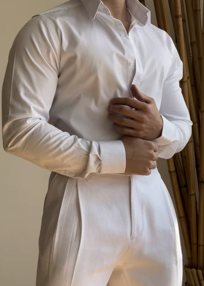 پیراهن کتان کد 494