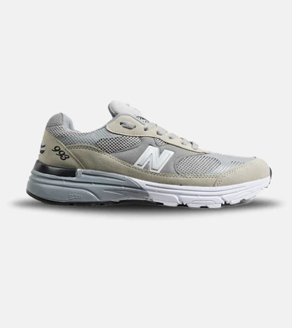 کفش کتانی بزرگ پا کرم طوسی NEW BALANCE 993