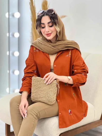 مانتو گلدوزی کارولین