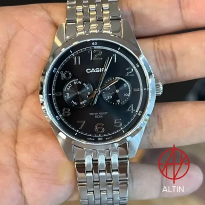 ساعت مچی مردانه کاسیو Casio مدل MTP-E340D-1A اورجینال با نمایشگر مولتی‌فانکشن