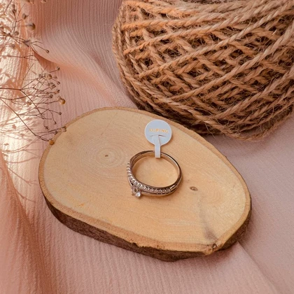 انگشتر نگینی دو ردیفه ژوپینگ