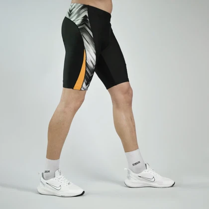 مایو شنا مردانه اسپیدو مدل 66905 طوسی نارنجی