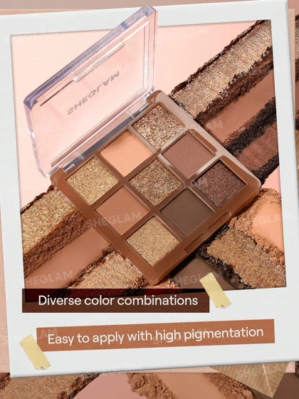 پالت سایه چشم 9 رنگ شیگلم SHEGLAM Eyeshadow Palette حجم 9.5 گرم