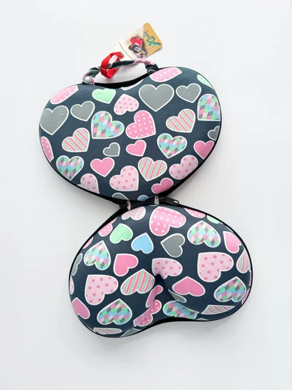 کیف لباس زیر قلبی صورتی طرح قلب