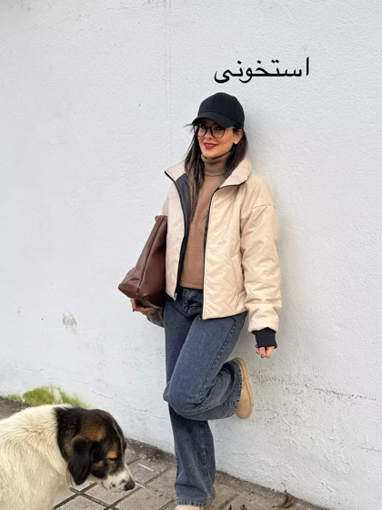 کاپشن چرم تیلور teylor ( دارای ایراد جزئی )