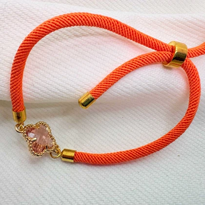 دستبند اسپرت طرح «ونکلیف پرتقالی» (بند طنابی) | تم غروب و تابستان