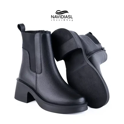 نیم بوت زنانه چرم اسپرت کد 3028025