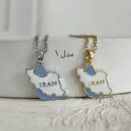 گردنبند های ایران میناکاری استیل 1/5 سانتی