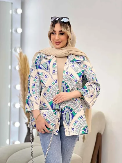 مانتو طرح دار کیف دار