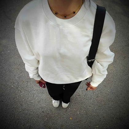 ست دورس کاپلی سه‌نخ پنبه خارخورده | مدل BASIC آبی و سفید برای زوج‌ها 💙🤍