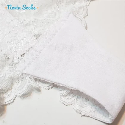 ست شورت و سوتین زنانه شاندرمن مدل فنردار گیپور گل‌دار کد 5080-2464-03