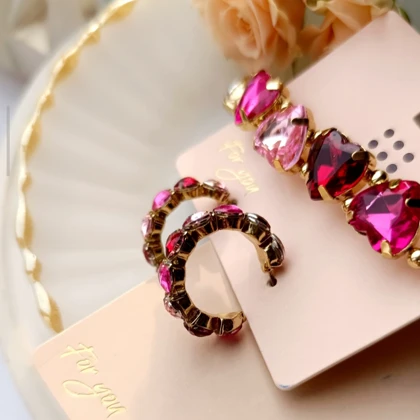 ست دستبند و گوشواره قلبی