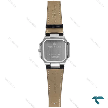 ساعت مردانه پتک فیلیپ Cubitus سیلور بند چرم مشکی Patek-6931-G