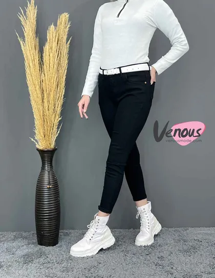 شلوار جین مشکی ساده