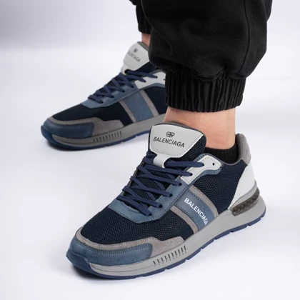 کفش و کتانی مردانه مدل بالنسیاگا BALENCIGA رنگ مشکی طوسی