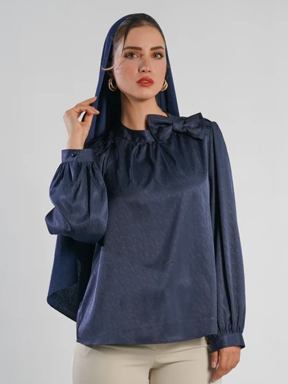 شومیز ساتن جناقی کد 8852