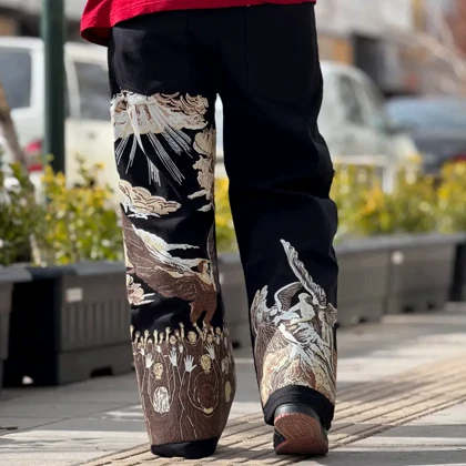 شلوار اسلش کاستوم نقش برجسته فرشته Angel