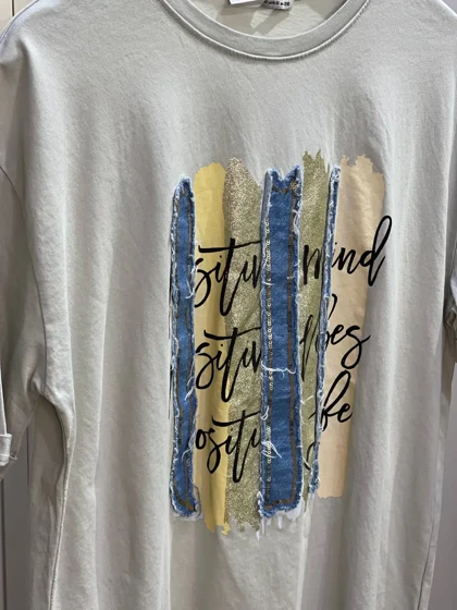 تیشرت طرح ترکیب جین