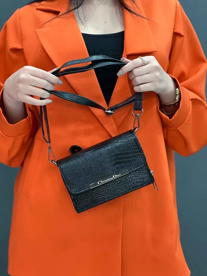 کیف مستطیلی ورنی طرح DIOR