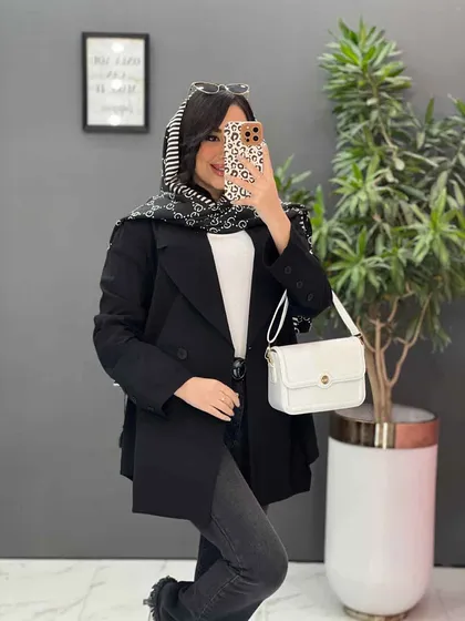 مانتو لینن دودکمه مدل آیریس