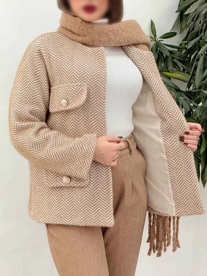 کت جیب نما دکمه طلایی
