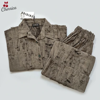 ست شومیز و شلوار زنانه زاپ‌دار