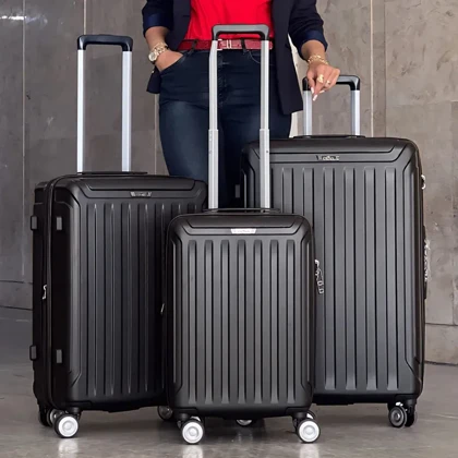 چمدان وارداتی کرون مدل CROWN-40164 SERIES سری 3 عددی