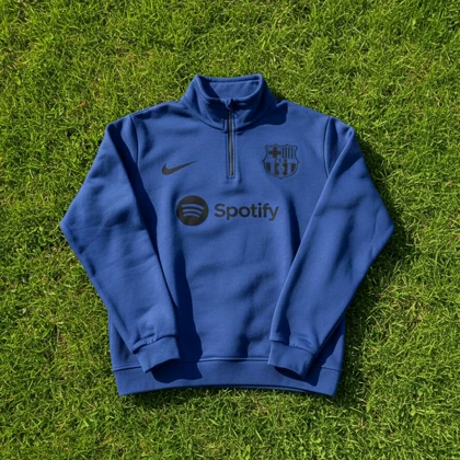 دورس نیم زیپ مدل بارسلونا-آبی