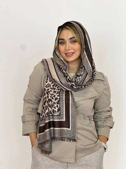 شال پاییزه پلنگی
