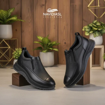 کفش مردانه چرم اسپورت طبی کد 7056021