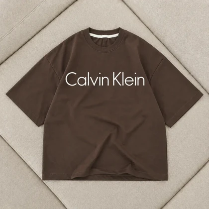 تیشرت زنانه باکسی طرح Calvin Klein سایز فری (پنبه ضمانتی) در 7 رنگ