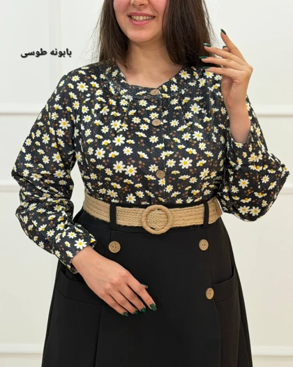 ست شومیز و دامن بابونه کد 1021