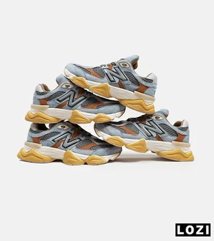 کفش کتانی مردانه و زنانه آبی زرد NEW BALANCE 9060 مدل 5239