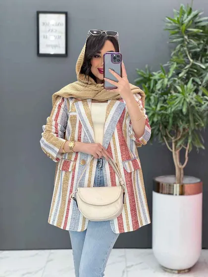 مانتو کتی راه راه تومبا