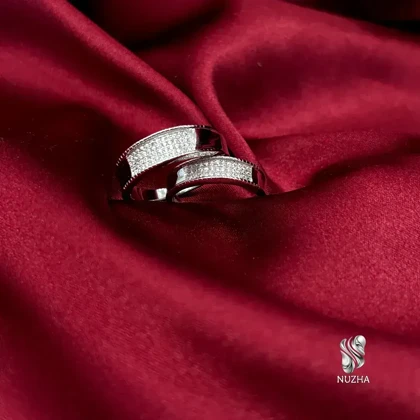 حلقه ست نقره زنانه ومردانه کدhs1038