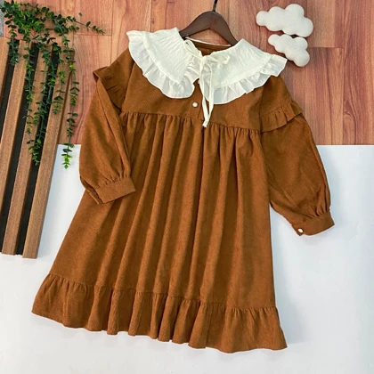 پیراهن مخمل کبریتی مدل دل آسا