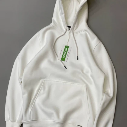 هودی مچینست سفید ساده بیسیک