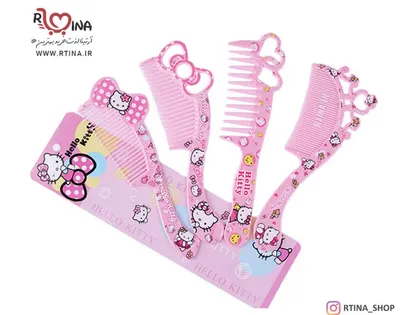 شانه مو hello kitty