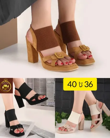 صندل پاشنه 10 سانت رویه کشی مجلسی زنانه