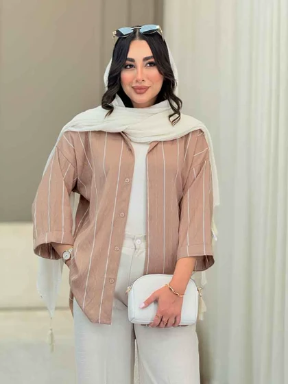 مانتو راه راه شاین دار