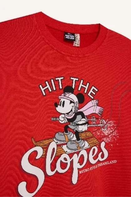 سویشرت دخترانه Disney Mickey & Minnie Oursize Wide Fit یقه خدمه D4377a824wn D4377A824WN