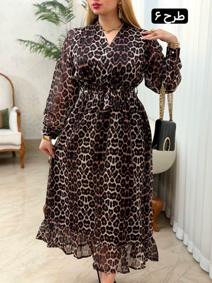 پیراهن حریر پایین چین 3760