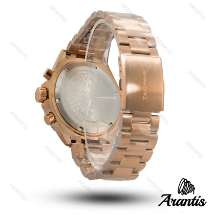 ساعت تگ هویر مردانه صفحه مشکی بدنه رزگلد m-10461